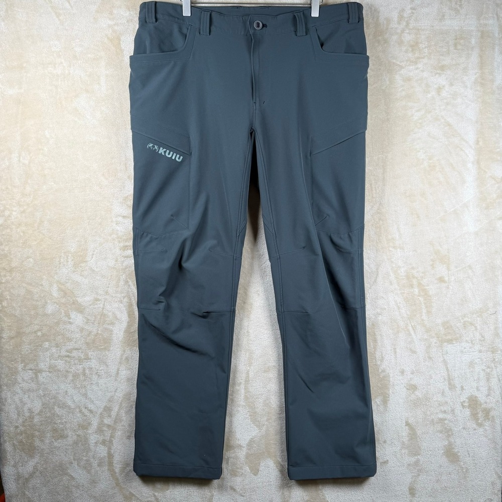 KUIU Attack Pant Men 40x32 Charcoal Gray Primeflex DWR Hunting Hiking READ